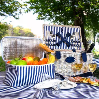 Корзина для пикника WD Lifestyle Austin на 4 персоны, цвет белый
