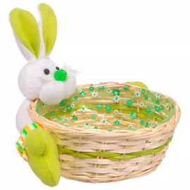 Корзина стеллажная Natural House Зайчик, цвет салатовый