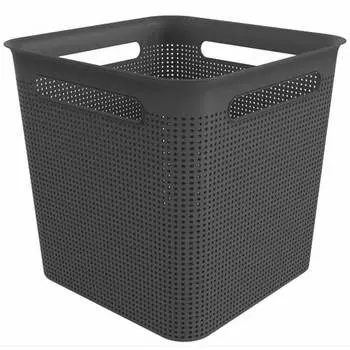 Корзинка квадратная Rotho Brisen 18л, цвет черный