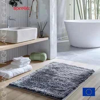 Коврик для ванной 60x90см Spirella Highland, серый