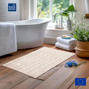 Коврик для ванной комнаты Kleine Wolke Tiles 70x120см, бежевый