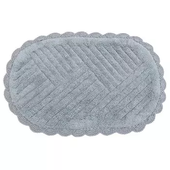 Коврик для ванной Sofi De Marko Emma с кружевом, голубой