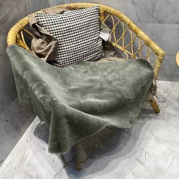 Коврик меховой шкура Shahintex 75х130см эвкалиптовый