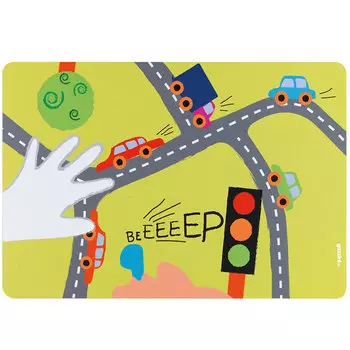 Коврик сервировочный детский On the Road зеленый