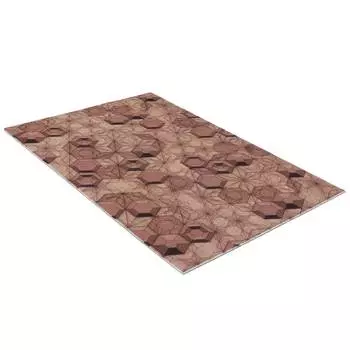 Коврик влаговпитывающий Shahintex Digital Print Соты 3D Геометрия 60х90см, мокко