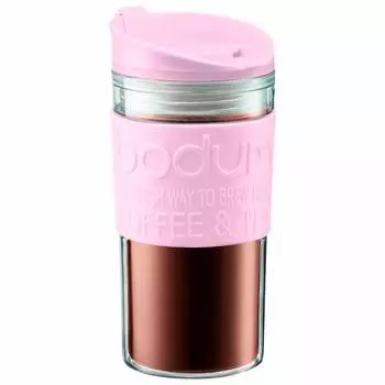 Кружка дорожная Bodum Travel 350мл, клубничная