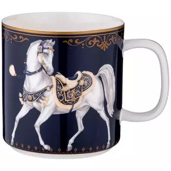 Кружка Lefard Horse Club 400мл, цвет синий