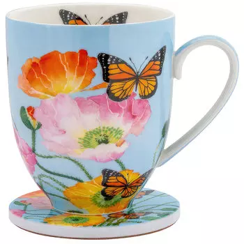 Кружка с подставкой Maxwell & Williams Экзотика Маки