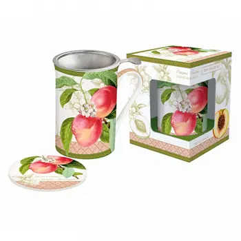 Кружка с ситом для заваривания и крышкой Easy Life Jardin Botanique Персик 300мл