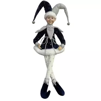 Кукла декоративная Magic Time Арлекин в синем наряде