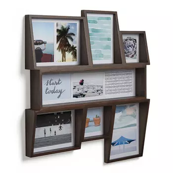 Мультирамка настенная для фотографий Umbra Edge, цвет коричневый
