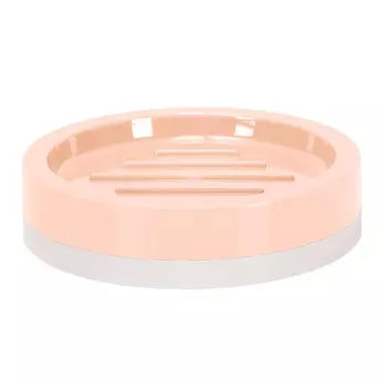 Мыльница Kleine Wolke Double, цвет персиковый