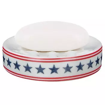 Мыльница Spirella Watermill, фарфор, цвет: белый