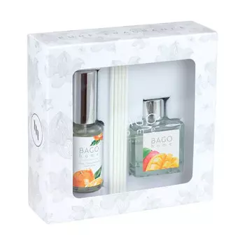Набор ароматический BAGO home: диффузор Манго, спрей Сочный Апельсин