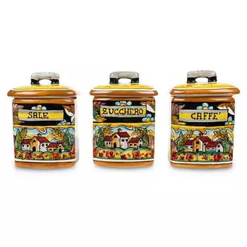 Набор банок Leoncini Пейзаж Лимоны