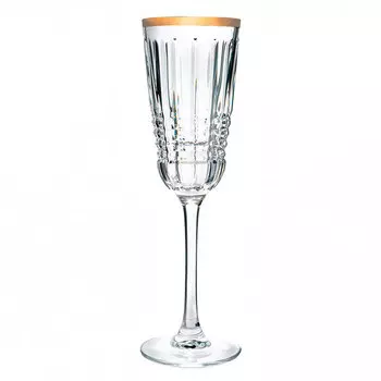 Набор бокалов для шампанского Cristal d`Arques Rendez-vous gold 170мл, 6шт