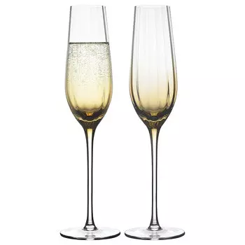 Набор бокалов для шампанского Liberty Jones Gemma Amber 225мл, 2шт