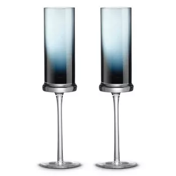 Набор бокалов для шампанского Pozzi Milano 1876 Fun Classy 2шт, темно-синий