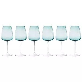 Набор бокалов для вина Le Stelle Opium 6шт, голубой