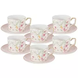 Набор чайных пар Anna lafarg Emily Цветы, 12 предметов