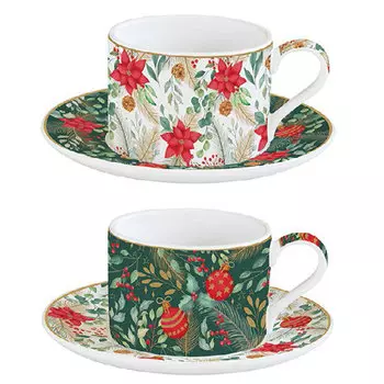 Набор чайных пар Easy Life Christmas Joy