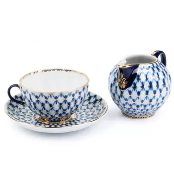 Набор чайный ИФЗ Кобальтовая сетка форма Тюльпан