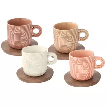 Набор чашек Easy Life Радуга 110мл, 4шт