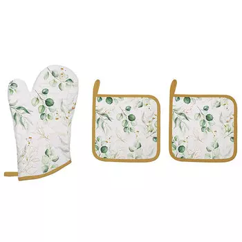Набор для кухни Easy Life Botanique: варежка-прихватка, прихватка 20x20см 2шт