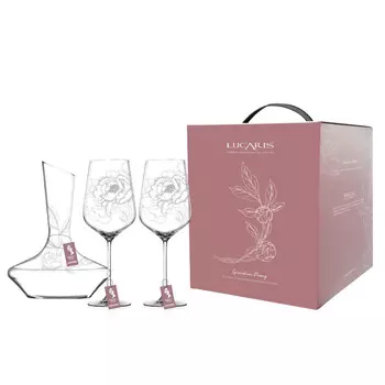 Набор для вина Lucaris Gracias декантер и 2 бокала для вина