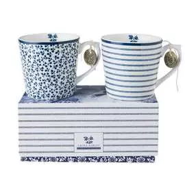 Набор из 2х кружек Laura Ashley Blueprint 240мл в подарочной упаковке
