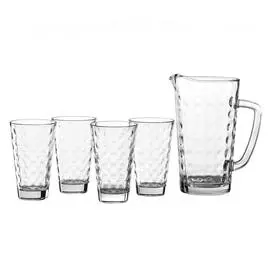 Набор из кувшина и четырех стаканов Leonardo Ciao Optic