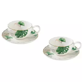 Набор кофейных чашек с блюдцами Easy Life Exotique