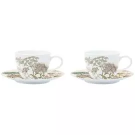 Набор кофейных пар 110мл Easy Life Botanica в подарочной коробке