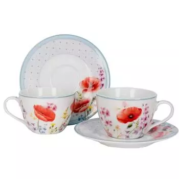 Набор кофейных пар Easy Life Les Coquelicots 110мл, 2шт