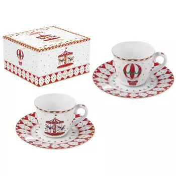 Набор кофейных пар Easy Life Рождественская карусель