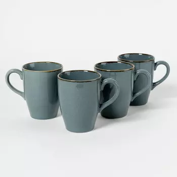 Набор кружек Kutahya Pearl 4шт, синий