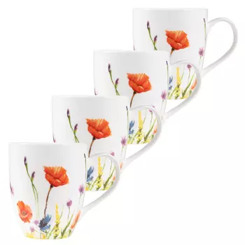 Набор кружек Zapel Fleurs des champs 4 предмета
