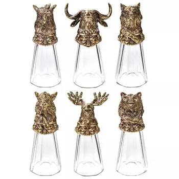 Набор лафитников-перевертышей Город Подарков, 6шт в деревянной шкатулке