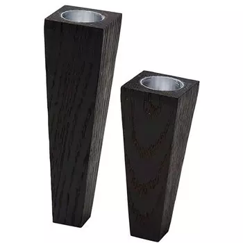 Набор магнитных подсвечников для высоких свечей LIND DNA 2шт, цвет черный дуб