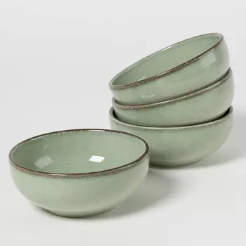 Набор салатников Kutahya Pearl 12см 4шт, зеленый