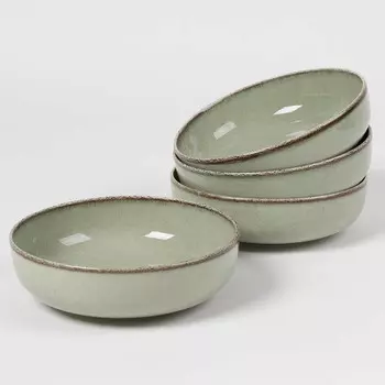 Набор салатников Kutahya Pearl 15см 4шт, зеленый