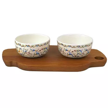 Набор салатников на деревянной подставке Gien Toscana, 2шт