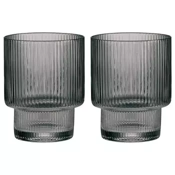 Набор стаканов для воды Pozzi Milano 1876 Modern Classic 320мл 2шт, серый