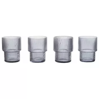 Набор стаканов Housewares Farrow Grey 230мл, 4шт