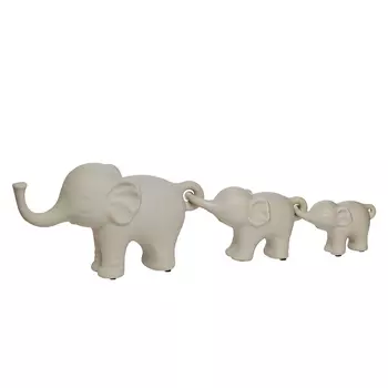 Набор статуэток Гарда Декор Слоники, цвет бежевый