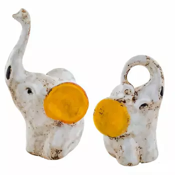 Набор статуэток Villa Altachiara Vetiver Слоны 17x7x18см, 2шт