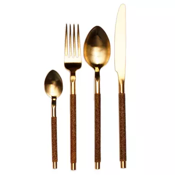 Набор столовых приборов Herdmar Nohc Gold, 24 предмета