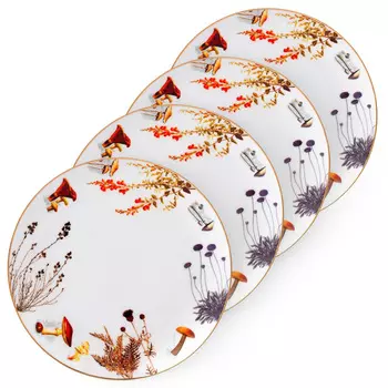 Набор тарелок десертных Zapel Mushroom 4 предмета