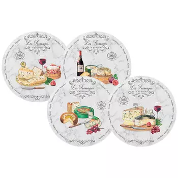 Набор тарелок Easy Life Fromage 4шт, в подарочной упаковке