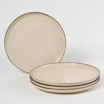 Набор тарелок обеденных Kutahya Pearl 27см 4шт, бежевый